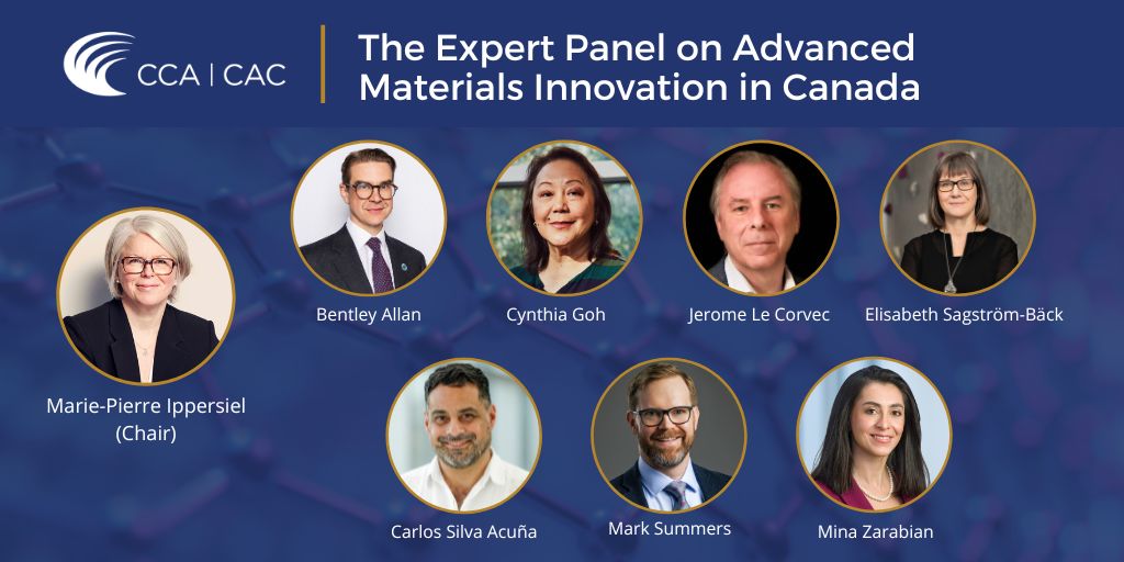 Photos of the members of the expert panel on advanced materials innovation in Canada.